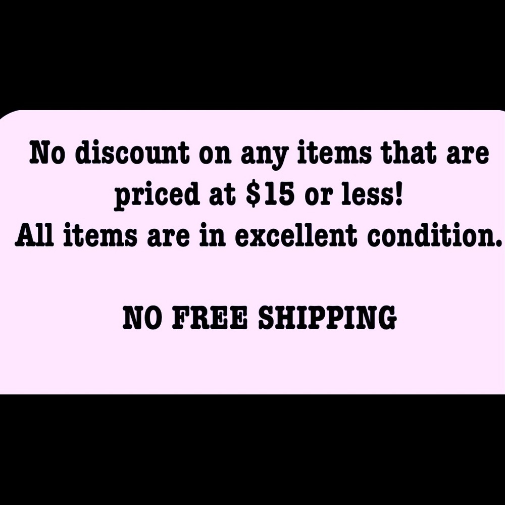 No discount on $15 or less